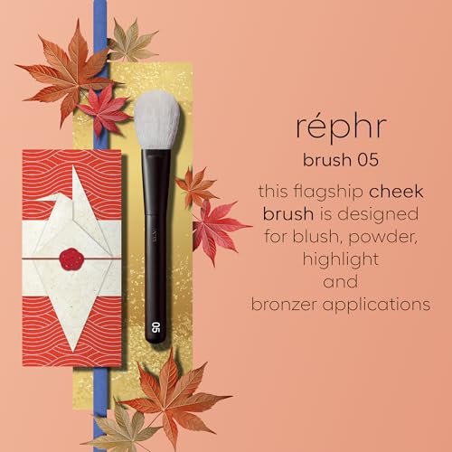 rephr Brush 05 Flagship Face Brush – Handmade Japanese Goat Hair for Blush, Bronzer & Powder Avelisse