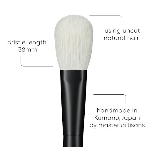 rephr Brush 05 Flagship Face Brush – Handmade Japanese Goat Hair for Blush, Bronzer & Powder Avelisse