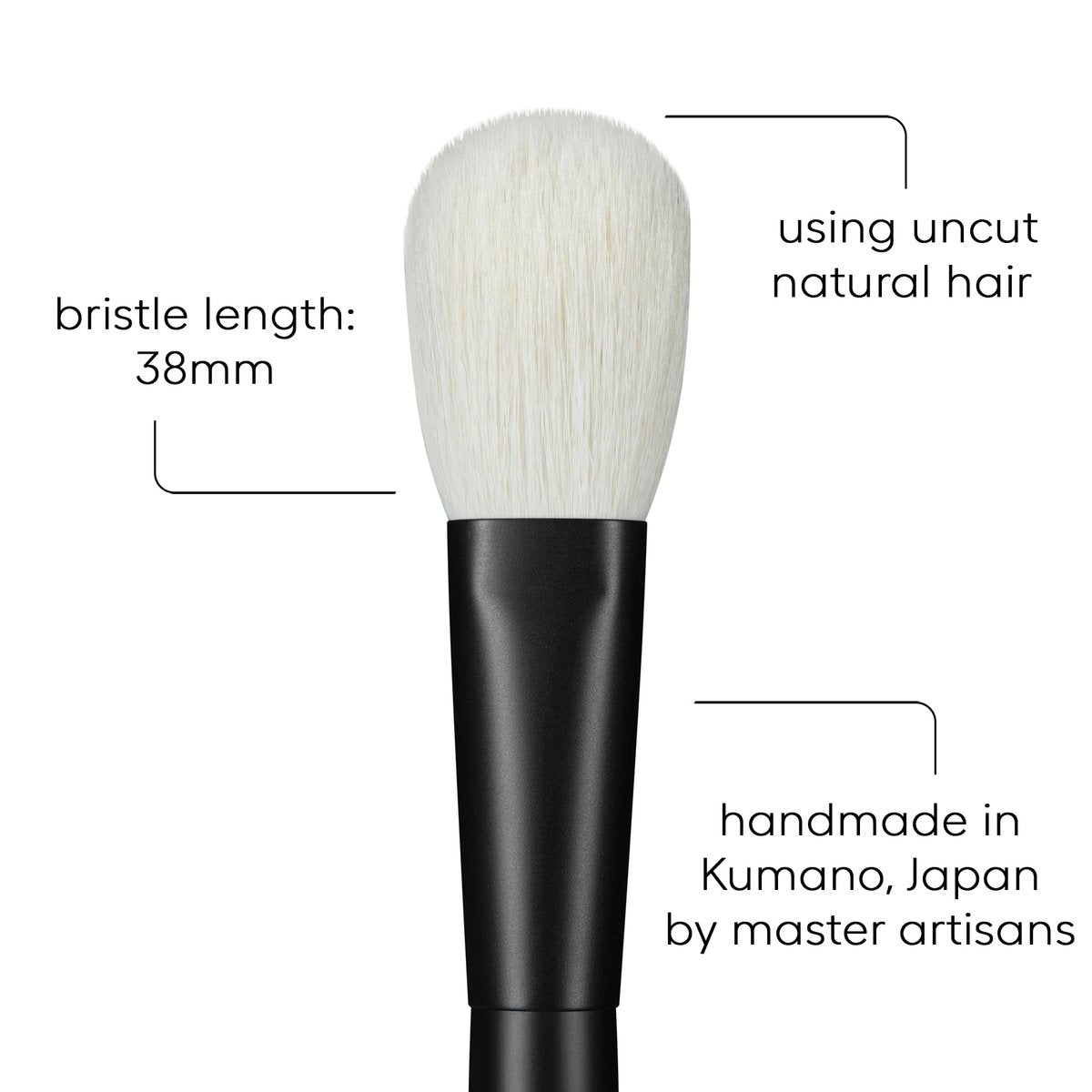 rephr Brush 05 Flagship Face Brush – Handmade Japanese Goat Hair for Blush, Bronzer & Powder Avelisse