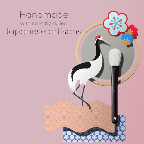 rephr Brush 05 Flagship Face Brush – Handmade Japanese Goat Hair for Blush, Bronzer & Powder Avelisse