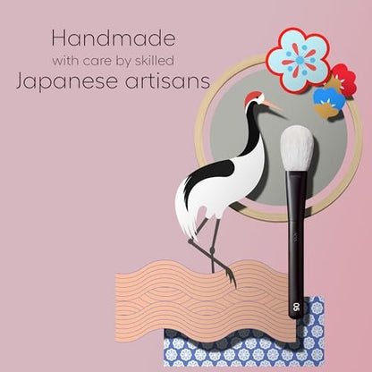 rephr Brush 05 Flagship Face Brush – Handmade Japanese Goat Hair for Blush, Bronzer & Powder Avelisse