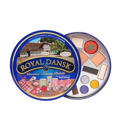 KARA BEAUTY Royal Dansk Palette Limited Edition Holiday Makeup Gift Set - 14 Cookie-Inspired Eyeshadow Shades in Collectible Tin Avelisse