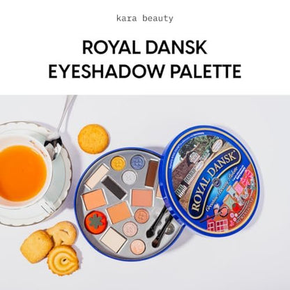 KARA BEAUTY Royal Dansk Palette Limited Edition Holiday Makeup Gift Set - 14 Cookie-Inspired Eyeshadow Shades in Collectible Tin Avelisse