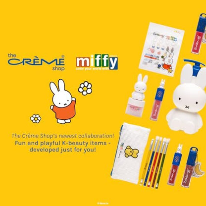 The Crème Shop Miffy Perfect Travel Makeup Bag - Official Design, White Cotton Cosmetic Organizer Avelisse