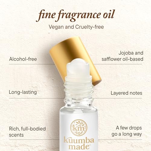 Kuumba Made White Ginger Fragrance Oil - Long-Lasting Scented Oil Perfume Roller, Vegan & Alcohol-Free, 0.15 Fl Oz Avelisse