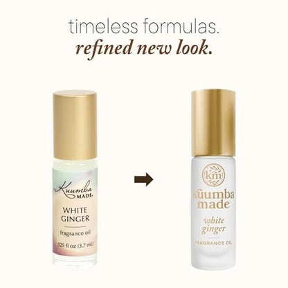 Kuumba Made White Ginger Fragrance Oil - Long-Lasting Scented Oil Perfume Roller, Vegan & Alcohol-Free, 0.15 Fl Oz Avelisse