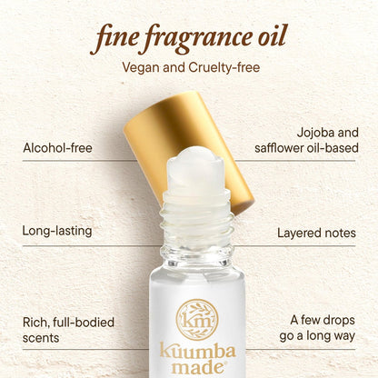 Kuumba Made White Ginger Fragrance Oil - Long-Lasting Scented Oil Perfume Roller, Vegan & Alcohol-Free, 0.15 Fl Oz Avelisse