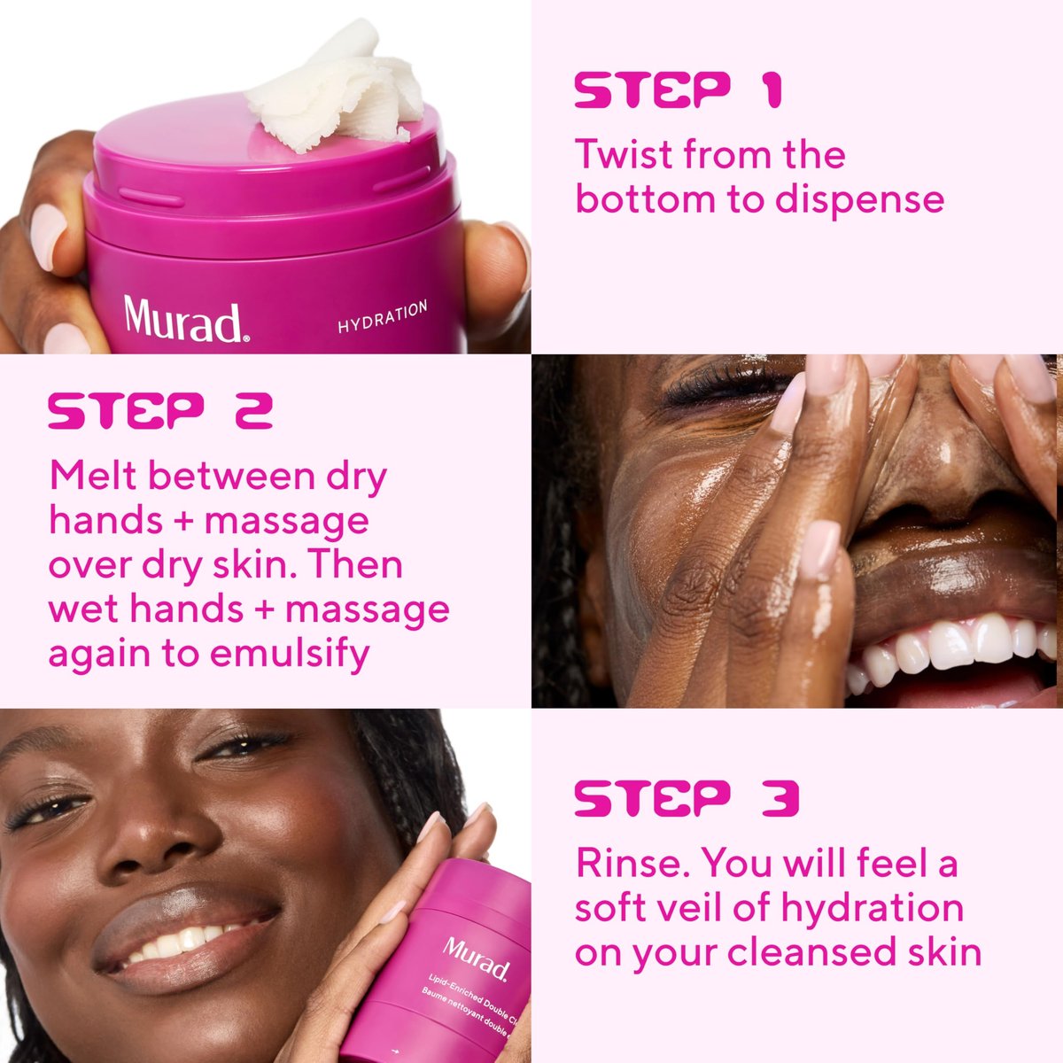 Murad Lipid-Enriched Double Cleansing Balm – Hydrating Balm-to-Oil Face Cleanser & Makeup Remover with Ceramides & Camellia Oil, 1.7 Fl Oz Avelisse