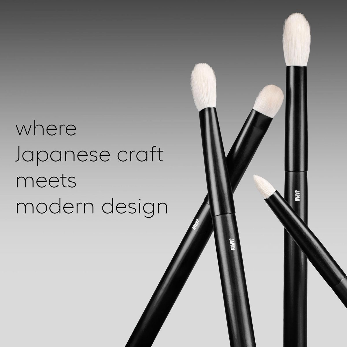 rephr The Core Eye Set – 4 Handmade Japanese Makeup Brushes with Natural Goat Hair | Essential Eye Brush Set for Blending, Shading, Crease & Detail | Handmade in Kumano, Japan Avelisse