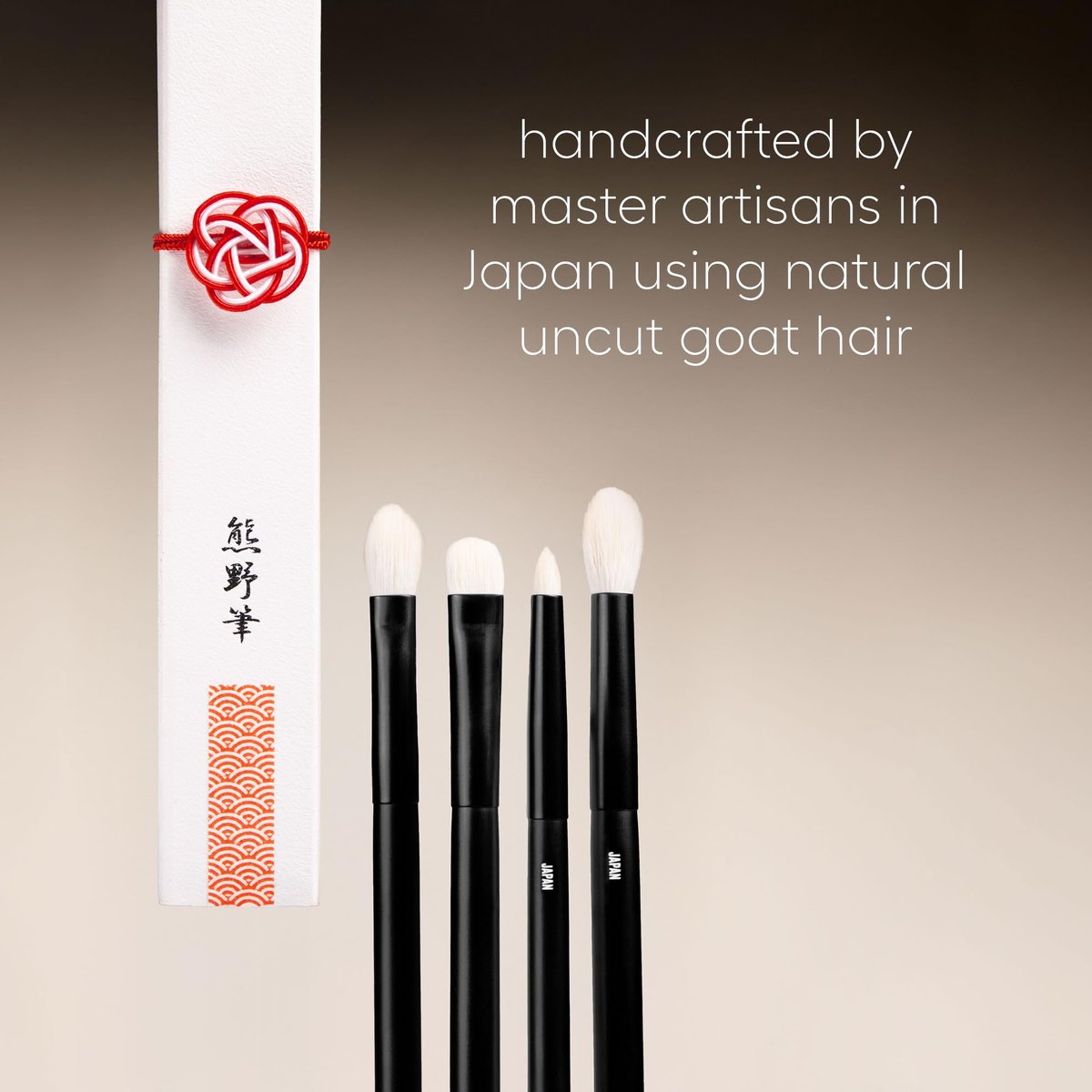 rephr The Core Eye Set – 4 Handmade Japanese Makeup Brushes with Natural Goat Hair | Essential Eye Brush Set for Blending, Shading, Crease & Detail | Handmade in Kumano, Japan Avelisse