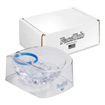 The FaceTub Cold Ice Bath - Premium Face Bowl for Ice, Vagus Nerve Stimulator, Facial Cold Plunge for Skin Health & Relaxation with Breathing Tubes (Clear) Avelisse
