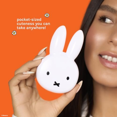 The Crème Shop Miffy On-The-Go Compact Mirror – Dual-Sided HD Mirror with 2X Magnification, Portable & Lightweight, Limited Edition Cute Miffy Design Avelisse