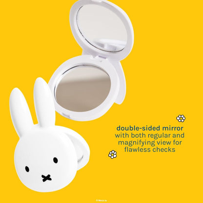The Crème Shop Miffy On-The-Go Compact Mirror – Dual-Sided HD Mirror with 2X Magnification, Portable & Lightweight, Limited Edition Cute Miffy Design Avelisse
