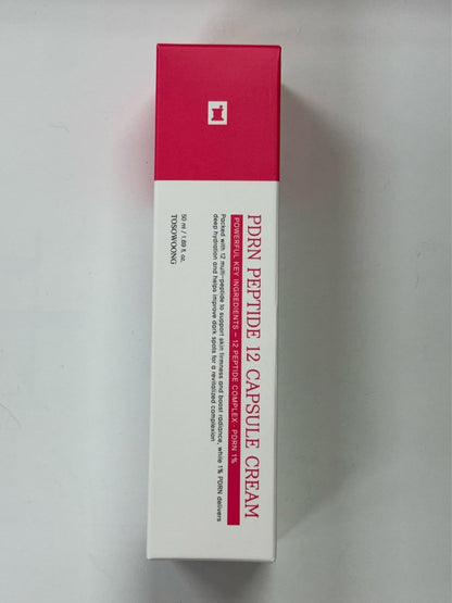 TOSOWOONG PDRN Peptide 12 Capsule Cream - Salmon DNA 10,000ppm, 12 Peptides Anti-Aging Moisturizer with 8 Hyaluronic Acids, Korean Skincare, 50ml Avelisse