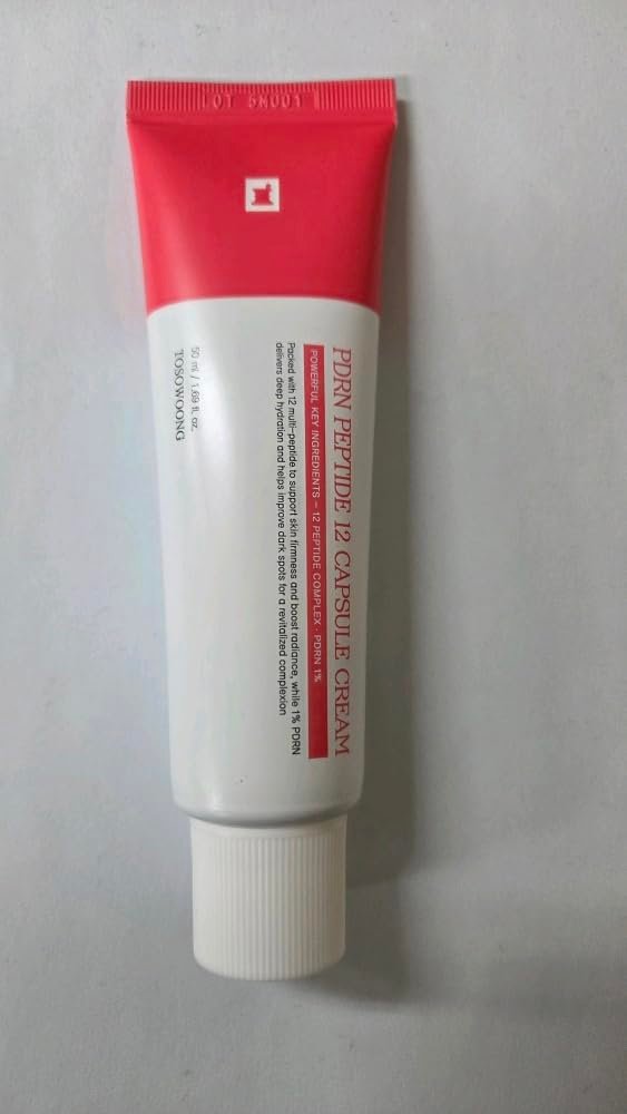 TOSOWOONG PDRN Peptide 12 Capsule Cream - Salmon DNA 10,000ppm, 12 Peptides Anti-Aging Moisturizer with 8 Hyaluronic Acids, Korean Skincare, 50ml Avelisse