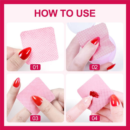 ANYINS Lint Free Nail Wipes 1200 PCS - Non-Woven Fabric Clean Pads for Eyelash Extension & Nail Polish Remover, Super Absorbent Soft Prep Cotton Pads for Salon, Home DIY