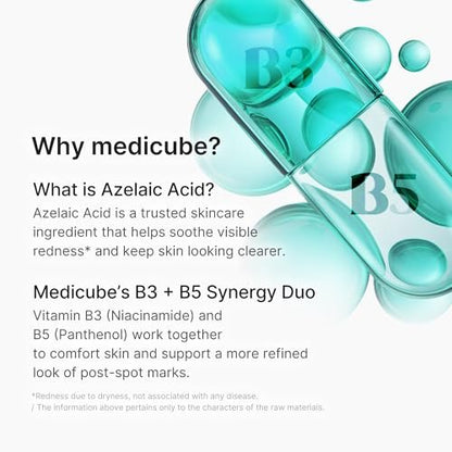medicube Azelaic Acid 10 Soothing Serum – Clarifying Serum for Troubled & Oily-Prone Skin with B3+B5 – Korean Skincare 30ml Avelisse