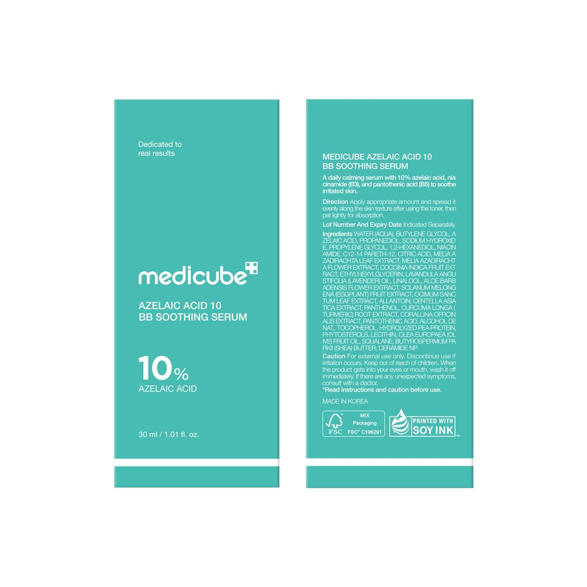 medicube Azelaic Acid 10 Soothing Serum – Clarifying Serum for Troubled & Oily-Prone Skin with B3+B5 – Korean Skincare 30ml Avelisse