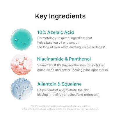 medicube Azelaic Acid 10 Soothing Serum – Clarifying Serum for Troubled & Oily-Prone Skin with B3+B5 – Korean Skincare 30ml Avelisse