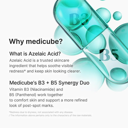 medicube Azelaic Acid 10 Soothing Serum – Clarifying Serum for Troubled & Oily-Prone Skin with B3+B5 – Korean Skincare 30ml Avelisse