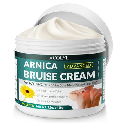 Acolye Arnica Cream for Bruising and Swelling – Extra Strength with Vitamins K, C, E for Seniors 55+ (3.5 oz) Avelisse