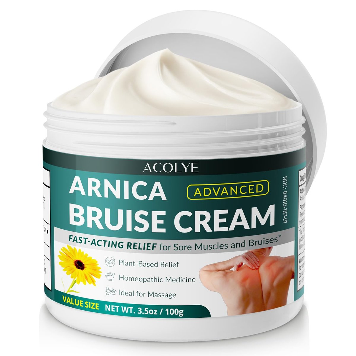 Acolye Arnica Cream for Bruising and Swelling – Extra Strength with Vitamins K, C, E for Seniors 55+ (3.5 oz) Avelisse