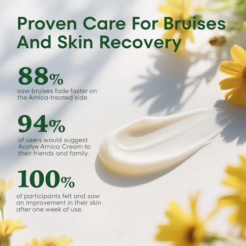 Acolye Arnica Cream for Bruising and Swelling – Extra Strength with Vitamins K, C, E for Seniors 55+ (3.5 oz) Avelisse