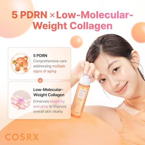 COSRX 5 PDRN Collagen Intense Vitalizing Serum – Firming & Glowing Korean Serum with Salmon DNA, Centella & Lactobacillus PDRN (3.38 fl.oz.) Avelisse