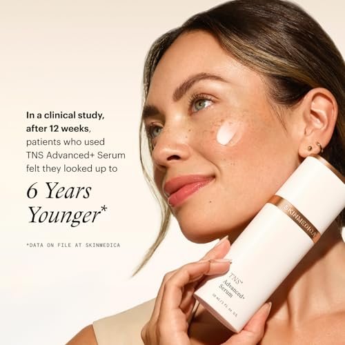 SkinMedica TNS Advanced+ Face Serum - Multi Peptide Serum to Reduce Wrinkles, Fine Lines, Improve Skin Tone & Texture (1 oz) Avelisse