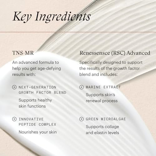 SkinMedica TNS Advanced+ Face Serum - Multi Peptide Serum to Reduce Wrinkles, Fine Lines, Improve Skin Tone & Texture (1 oz) Avelisse