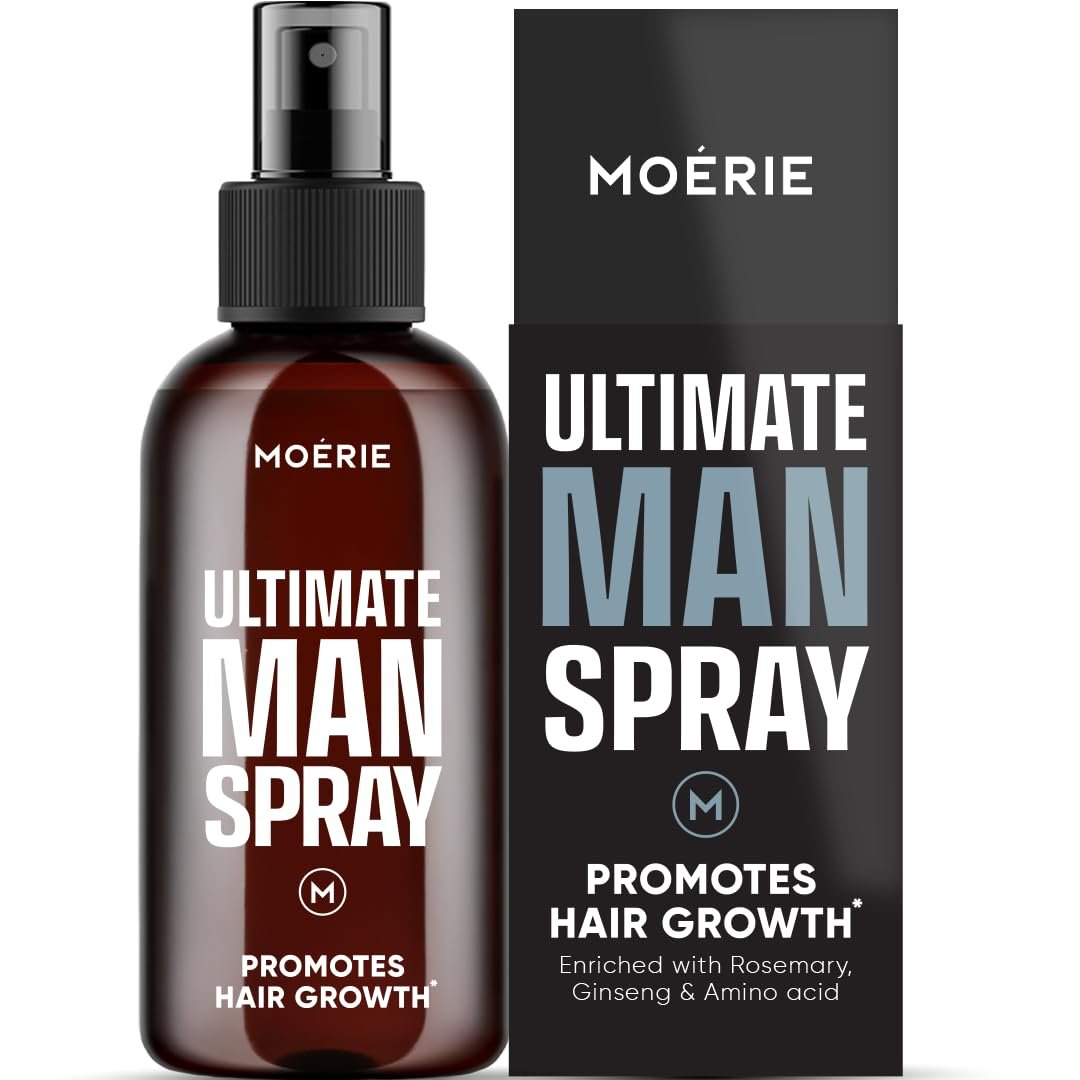 Moerie Ultimate Men Hair Growth Spray – Biotin & Rosemary Hair Loss Solution for Thinning Hair, 5.07 Fl Oz Avelisse