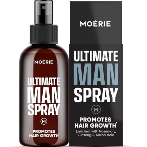 Moerie Ultimate Men Hair Growth Spray – Biotin & Rosemary Hair Loss Solution for Thinning Hair, 5.07 Fl Oz Avelisse