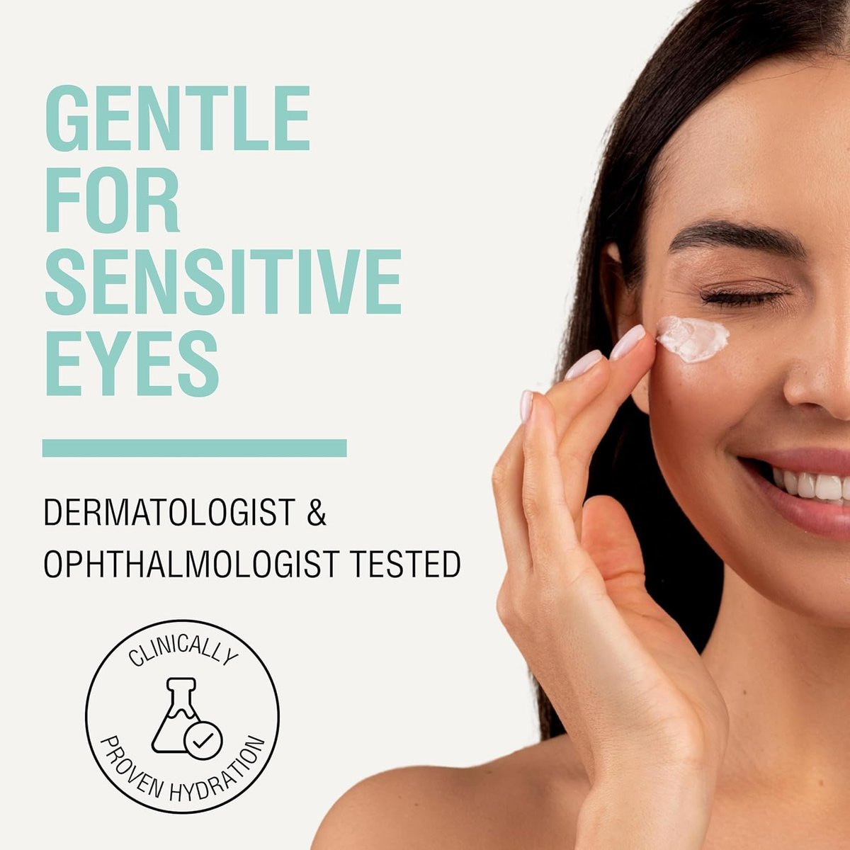 NOVEHA Hydrating Eye Cream for Sensitive Skin - 30 ml / 1 oz - Vegan Ceramide Eye Moisturizer for Dry Eyelids & Under Eyes, Anti-Aging, Fragrance-Free Avelisse