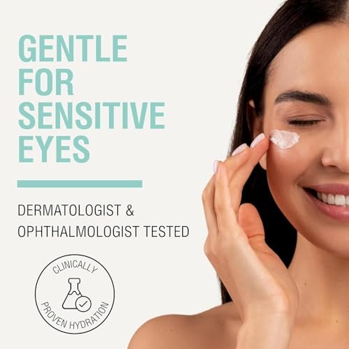 NOVEHA Hydrating Eye Cream for Sensitive Skin - 30 ml / 1 oz - Vegan Ceramide Eye Moisturizer for Dry Eyelids & Under Eyes, Anti-Aging, Fragrance-Free Avelisse
