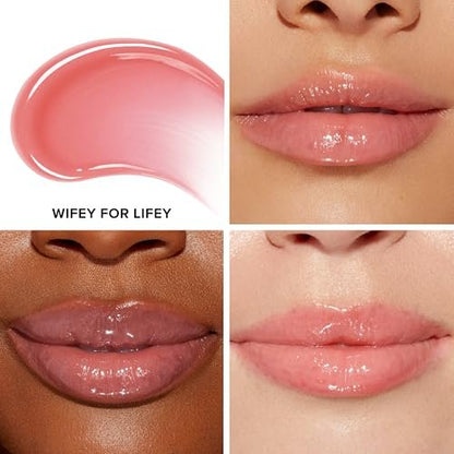 Too Faced Lip Injection Lip Gloss Cooling Instant Lip Plumper - Wifey For Lifey (Warm Rosy Nude) - 0.2 Fl Oz
