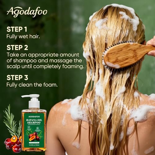 Batana Oil Shampoo and Conditioner Set for Hair Loss – Restores Vitality, Stimulates Growth, Repairs Damage for Men & Women (300ml + 300ml, 10.58 fl oz) Avelisse