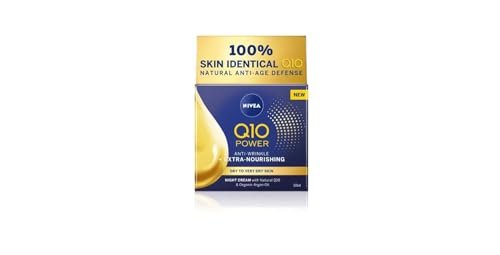 NIVEA Q10 Power Anti-Wrinkle Regenerating Night Cream with Creatine & Hyaluronic Acid – Firming Night Facial Moisturizer, 50 ml Avelisse