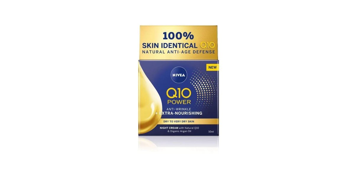 NIVEA Q10 Power Anti-Wrinkle Regenerating Night Cream with Creatine & Hyaluronic Acid – Firming Night Facial Moisturizer, 50 ml Avelisse