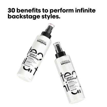 L'Oréal Professionnel Tecni.art All-in-1 Performer Styling Treatment Spray – 30 Benefits in 1, Leave-In, Heat Protection up to 450°F, Anti-Frizz, Shine, Conditioning & Detangling Avelisse