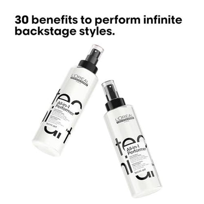 L'Oréal Professionnel Tecni.art All-in-1 Performer Styling Treatment Spray – 30 Benefits in 1, Leave-In, Heat Protection up to 450°F, Anti-Frizz, Shine, Conditioning & Detangling Avelisse