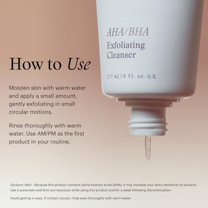 SkinMedica AHA/BHA Exfoliating Face Wash – Gentle Facial Exfoliating Scrub with Jojoba Oil for Smoother, Radiant Skin, 6 Fl Oz (New Packaging) Avelisse