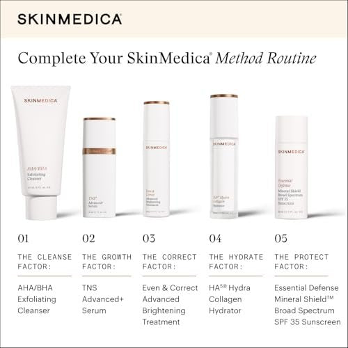 SkinMedica Essential Defense Mineral Shield SPF 35 Face Sunscreen - Sheer Mineral Sunscreen with Lightweight Broad Spectrum UVA/UVB Protection for Sensitive Skin (1.85 Oz) Avelisse