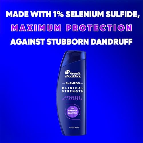 Head & Shoulders Clinical Strength Advanced Oil Control Dandruff Shampoo, Prescription-Strength Flake Protection, Citrus Scent, 13.5 Fl Oz Avelisse