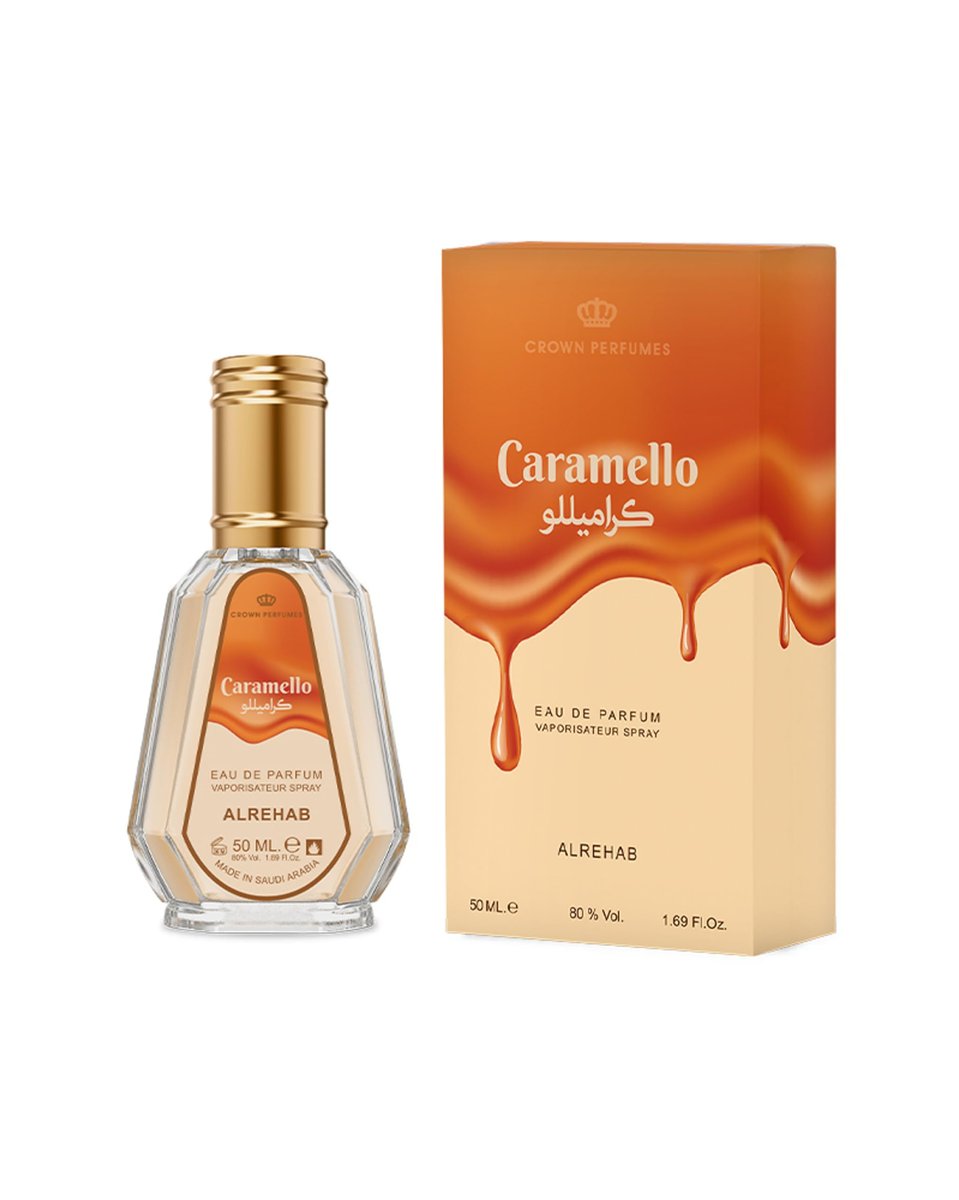 Al-Rehab Caramello Eau de Parfum Spray 1.69 Fl Oz (50 ml) - Long-Lasting Gourmand Fragrance Avelisse