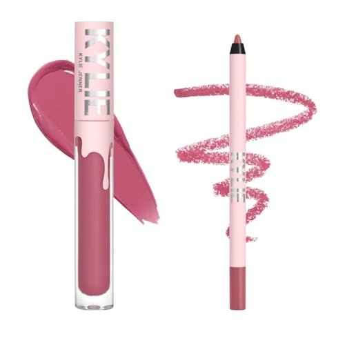 Kylie Cosmetics Liquid Lipstick and Lip Liner Kit - Shade 100 Posie K, 0.10 fl oz (3 ml) & 0.039 oz (1.1 g) Avelisse