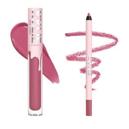 Kylie Cosmetics Liquid Lipstick and Lip Liner Kit - Shade 100 Posie K, 0.10 fl oz (3 ml) & 0.039 oz (1.1 g) Avelisse