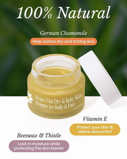 FRØYA Organics Soothing Relief Balm for Red Itchy Flaky Skin – Blue Chamomile & Thistle – Natural Face & Body Moisturizer for Chronic Dryness – 100ml Avelisse
