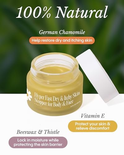 FRØYA Organics Soothing Relief Balm for Red Itchy Flaky Skin – Blue Chamomile & Thistle – Natural Face & Body Moisturizer for Chronic Dryness – 100ml Avelisse