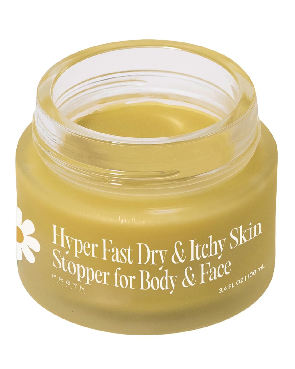 FRØYA Organics Soothing Relief Balm for Red Itchy Flaky Skin – Blue Chamomile & Thistle – Natural Face & Body Moisturizer for Chronic Dryness – 100ml Avelisse