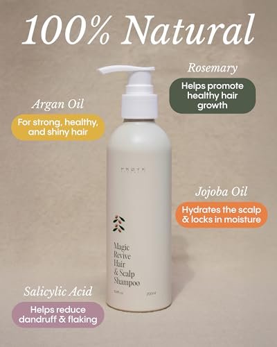 FRØYA Organics Magic Revive Hair & Scalp Shampoo – Rosemary, Jojoba & Argan Oil for Growth & Healthy Scalp – Gentle Plant-Based Cleansing (6.8 fl oz) Avelisse